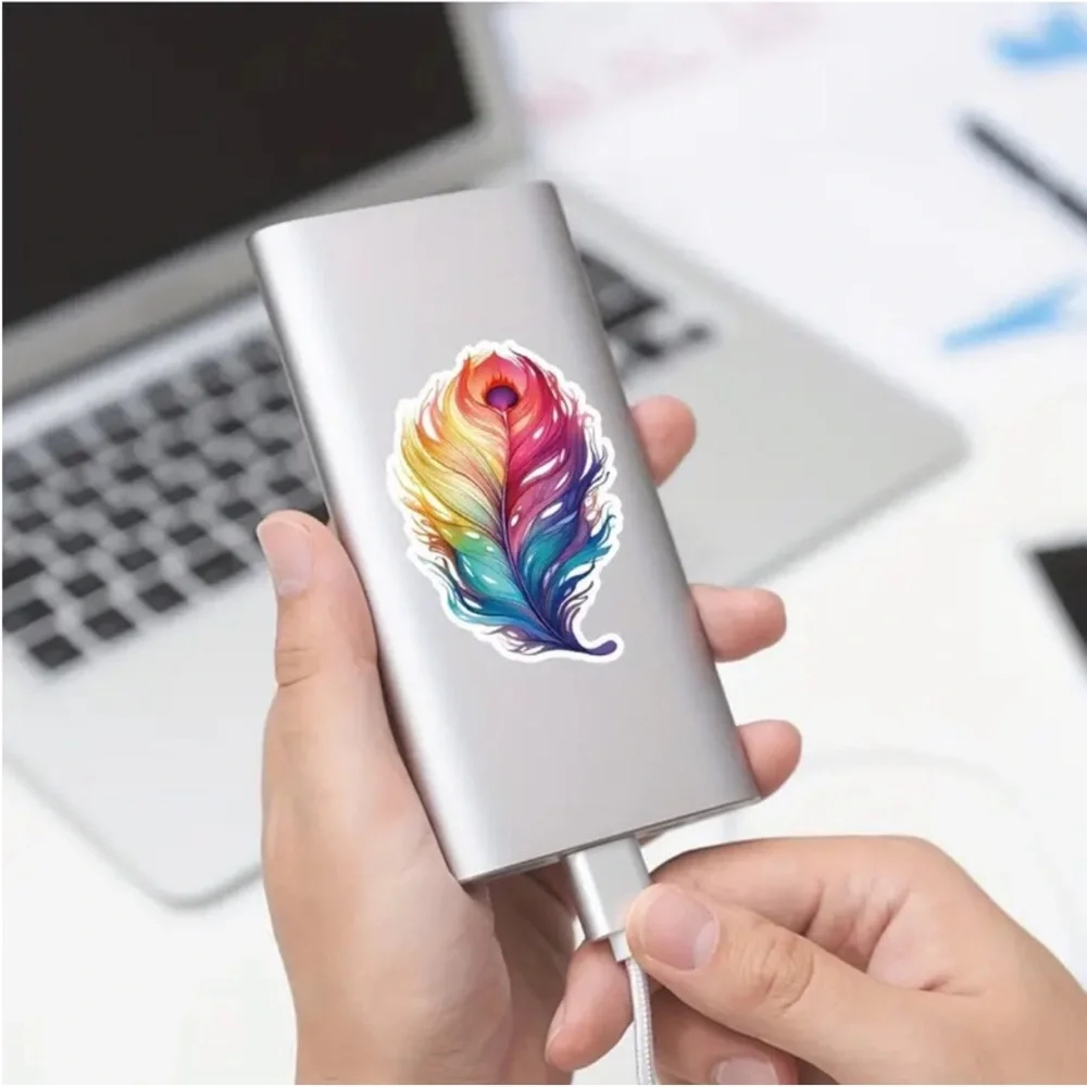 DIY Peacock Themed Individual Shaped Stickers, Set of 50 (no 2 alike)